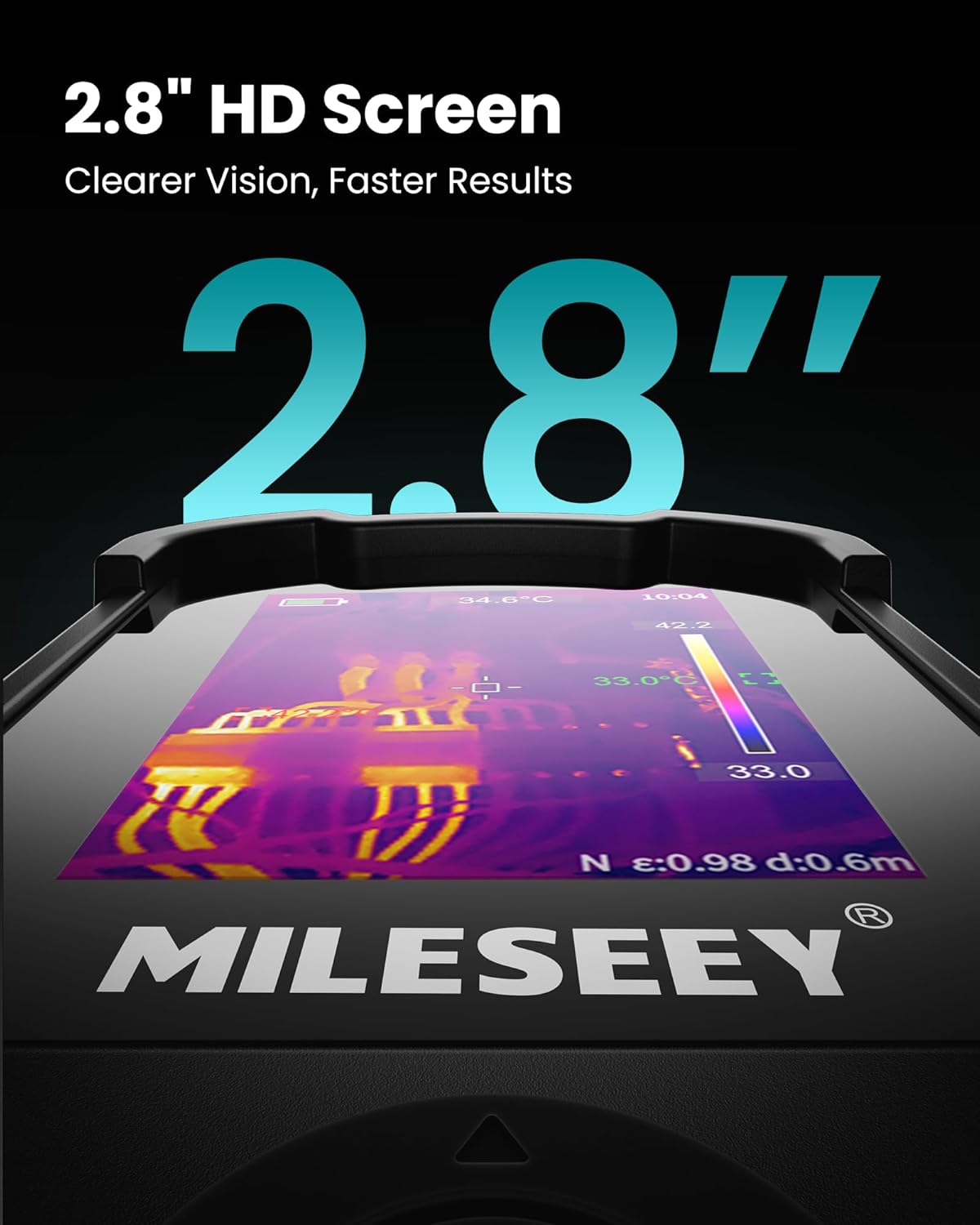 MiLESEEY warmtebeeldcamera, TR20 Pro draagbare infraroodcamera met een resolutie van 320 x 240, een verversingssnelheid van 50 Hz, draagbare infrarood warmtebeeldcamera met dubbele camera