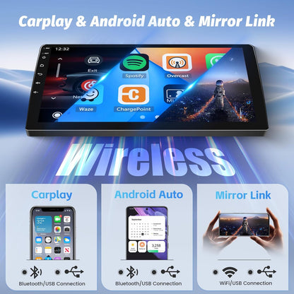 【8Core 4G+64G】 Hikity Autoradio Android13 voor Ford Transit Tourneo Custom 2013-2019 Carplay Draadloze Android Auto 9'' Radio met SWC GPS Bluetooth WiFi RDS DSP 3 scherm Gedeelde Achteruitrijcamera