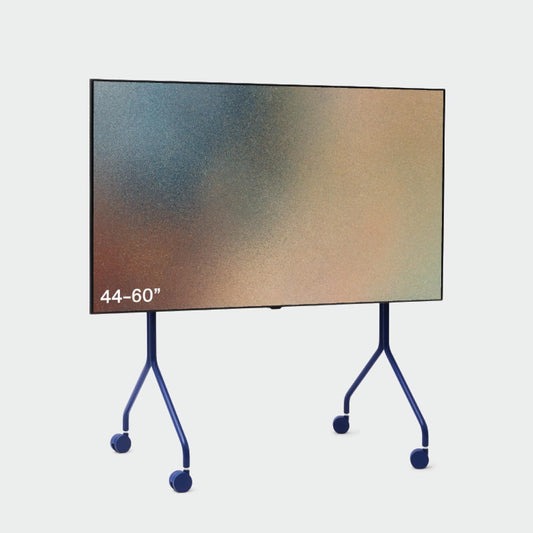 Pedestal Moon Rollin' TV-standaard met Wieltjes | Geschikt voor Televisies van 40 tot 70 inch | Televisiestandaard & TV-wagen oprolbaar | TV Meubel voor Woonkamer | Monitor & TV Stand (blauw)