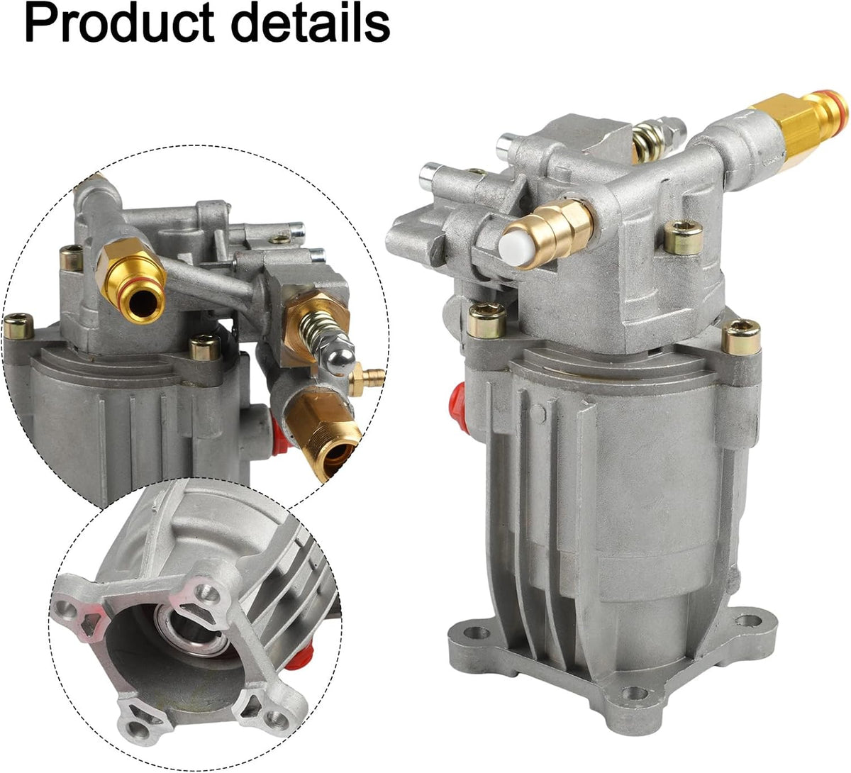 Horizontale Hogedrukreiniger Pomp – Hogedrukpomp – Waterpomp – Drukpomp – Krachtpomp – 3/4" As – 2400-2750 PSI – Onderhoudsvrij Geanodiseerd Aluminium