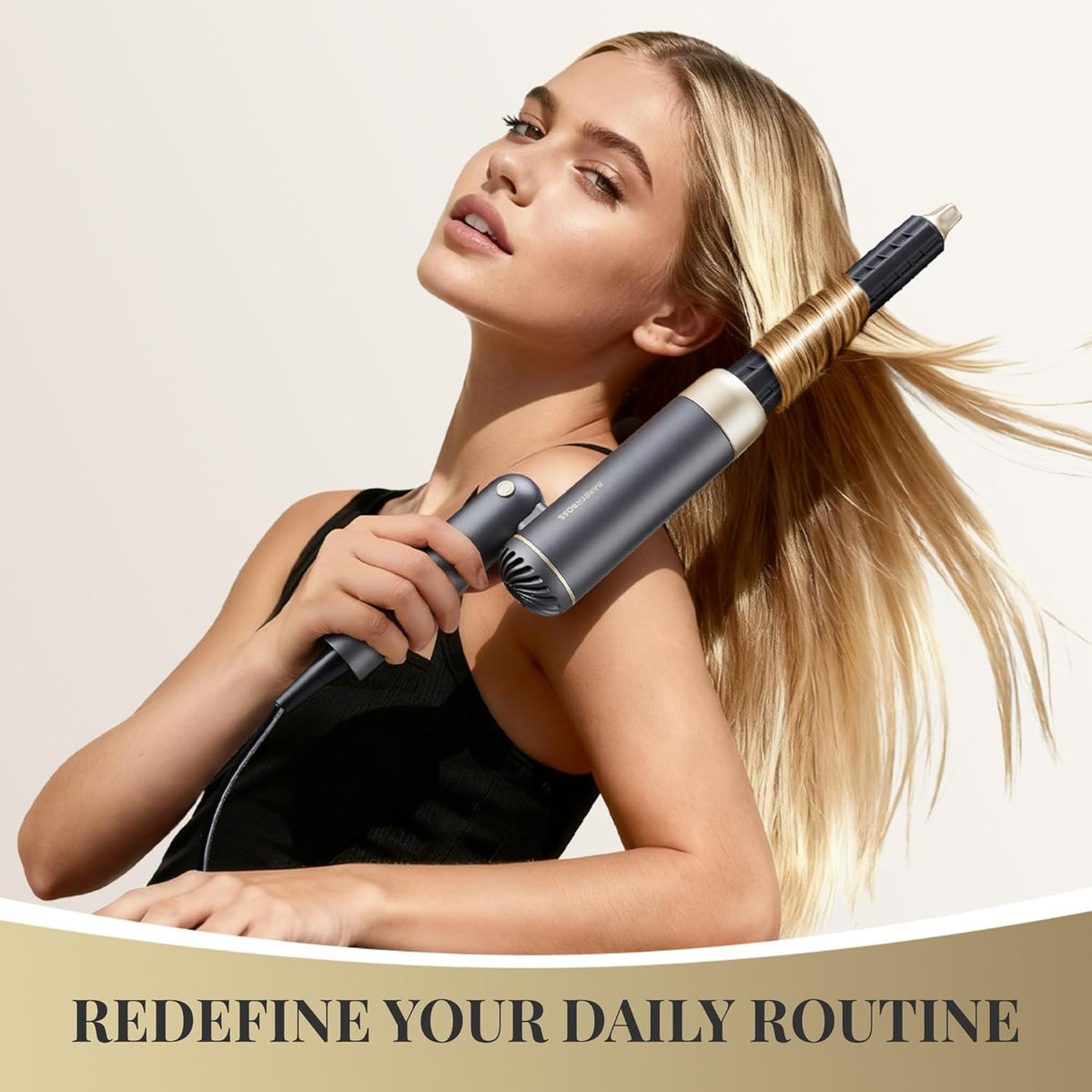 BarberBoss Föhn, Heteluchtstyler, Anti-frizz, Negatieve Ionen, Opvouwbare Föhn en Krultang, Krachtige Motor, Reisstylingtool, Sneldrogende Haarstyler, QR-8850
