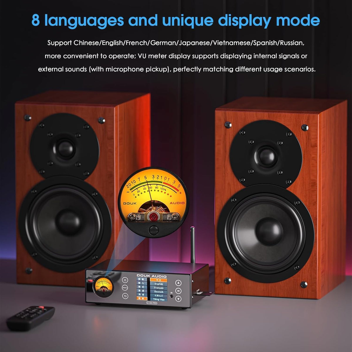 HiFi Bluetooth voorversterker USB speler ESS9038 DAC muziek streamer DSD512 (Douk Audio C100 PRO)