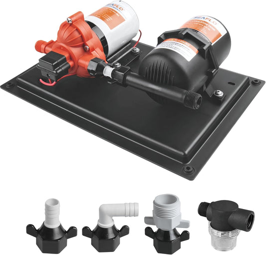 SEAFLO 33-serie waterpomp en accumulator tanksysteem - 12 V DC, 3,0 GPM, 45 psi, 0,2 gallon tank