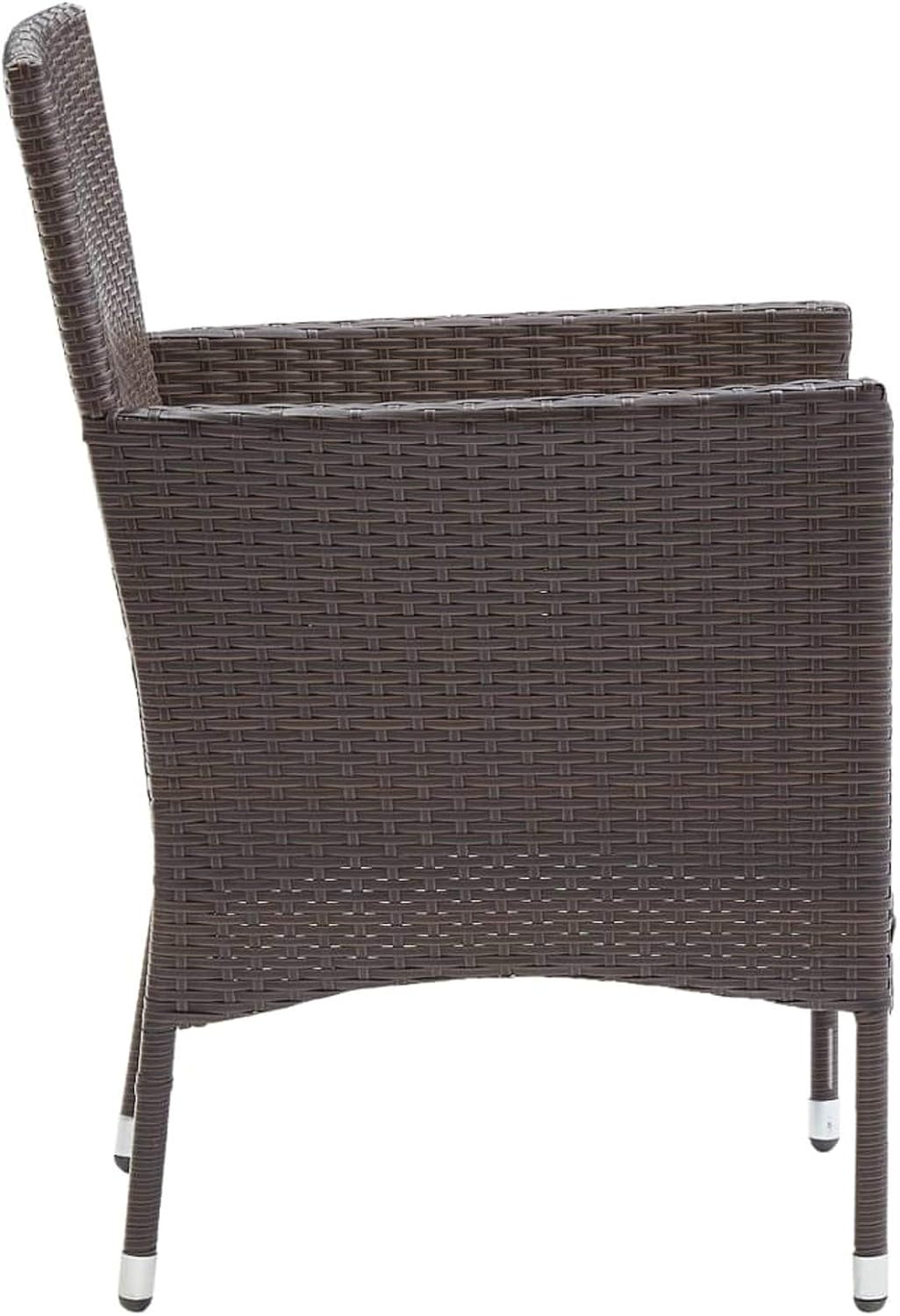 Festnight Set of 2 garden chairs, dining chairs, garden chair, chair, garden chair, garden chair, garden chair, garden furniture, chairs set, rattan chair, balcony chair, rattan chair, poly rattan, brown - QUORE