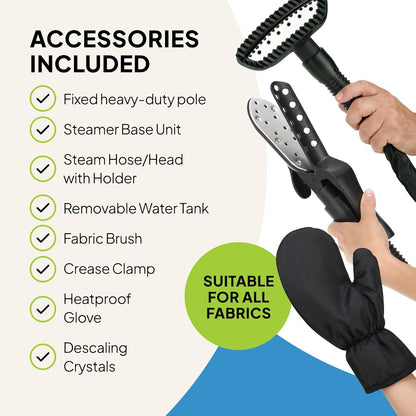 Kledingstomer – Stomer – Stoomapparaat – Stoommachine – Kledingstoomapparaat – Professionele Staande Stomer – 2200 W – 4 Liter Waterreservoir