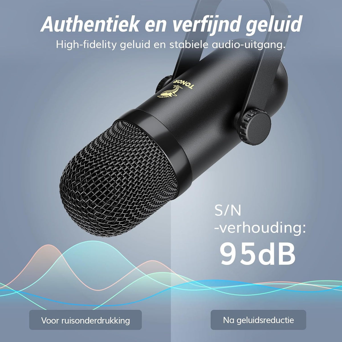 TONOR Podcast-Apparatuurpakket, Mixer met Dynamische Microfoon en Microfoonarm, XLR-Microfoon met Studio-Audio-Interface, Microfoonarm, Alles-in-één Pakket voor Opnemen, Streamen, POD-1