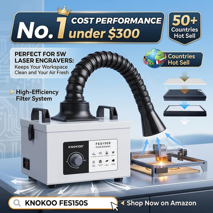 100W Laser Gelast Rook extractor, FES150S Sterke Zuigkracht 200m ³ / h Tertiaire Filters, Lassen 5-25 Rook Purifier 10W, Laser Gesneden en Telefonische Onderhoud Lassen Filter