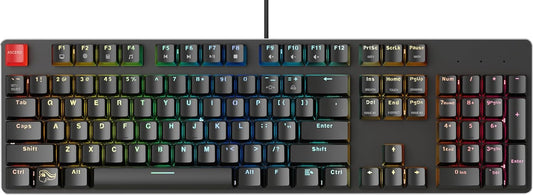 Glorious Gaming GMMK Full Size (100%) - Mechanisch gamingtoetsenbord, Gateron Brown-schakelaars (tactiel), Doubleshot-doppen, RGB, hotswap en aanpasbaar, NKRO, Amerikaanse QWERTY-indeling - Zwart