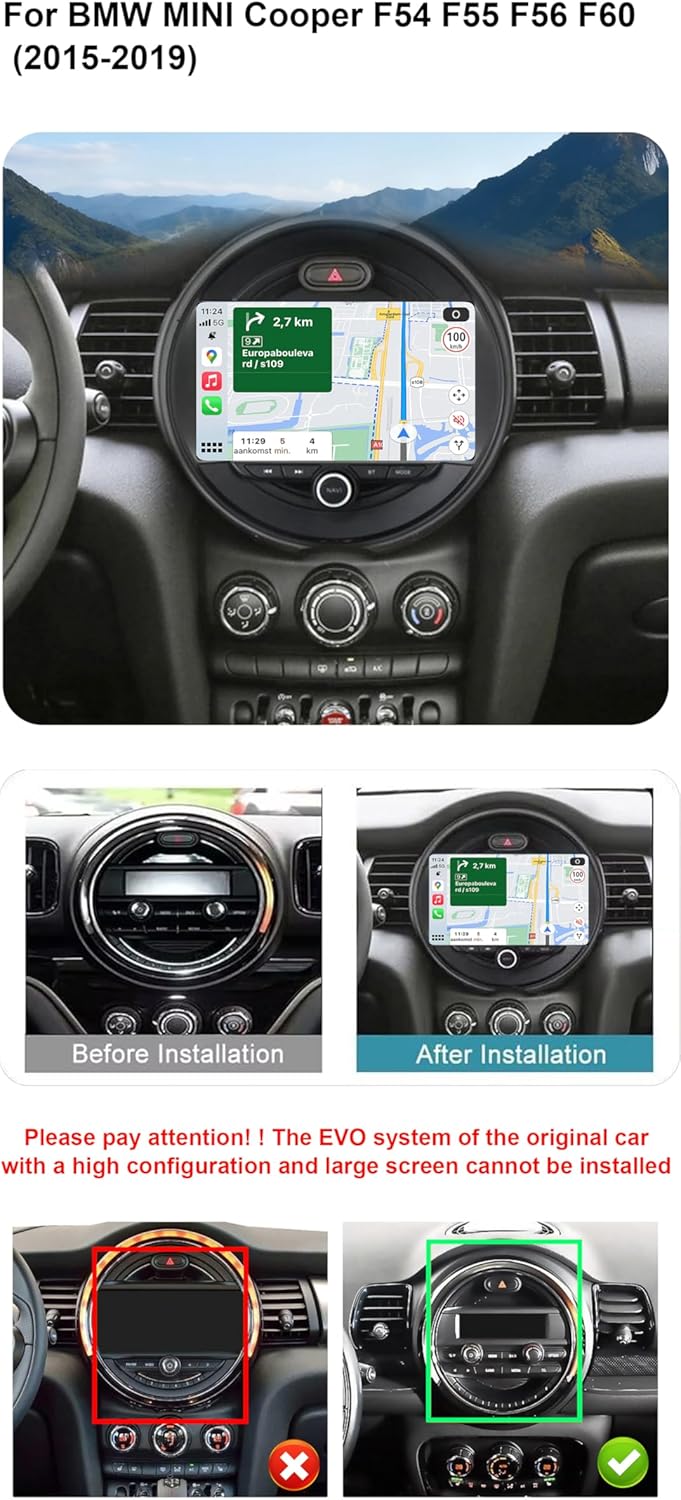 Autoradio – Multimedia Systeem – Navigatie Unit – Auto Stereo – Android Auto – 9 Inch IPS Touchscreen – Draadloze CarPlay – 6GB RAM 128GB Opslag