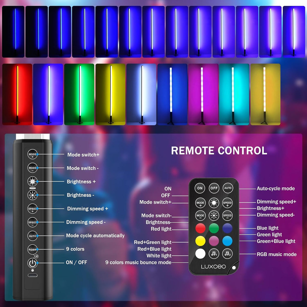 4 Stuks Led-Videolichtstaaf – Led Videolamp – Led Video Lichtstaaf – Rgb Videolicht – Handheld Fotografie Licht – 5000 mAh Accu – USB-C Opladen