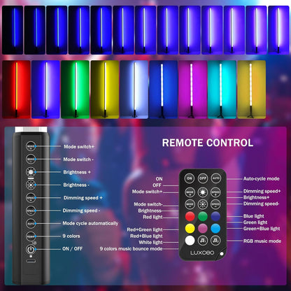 4 Stuks Led-Videolichtstaaf – Led Videolamp – Led Video Lichtstaaf – Rgb Videolicht – Handheld Fotografie Licht – 5000 mAh Accu – USB-C Opladen