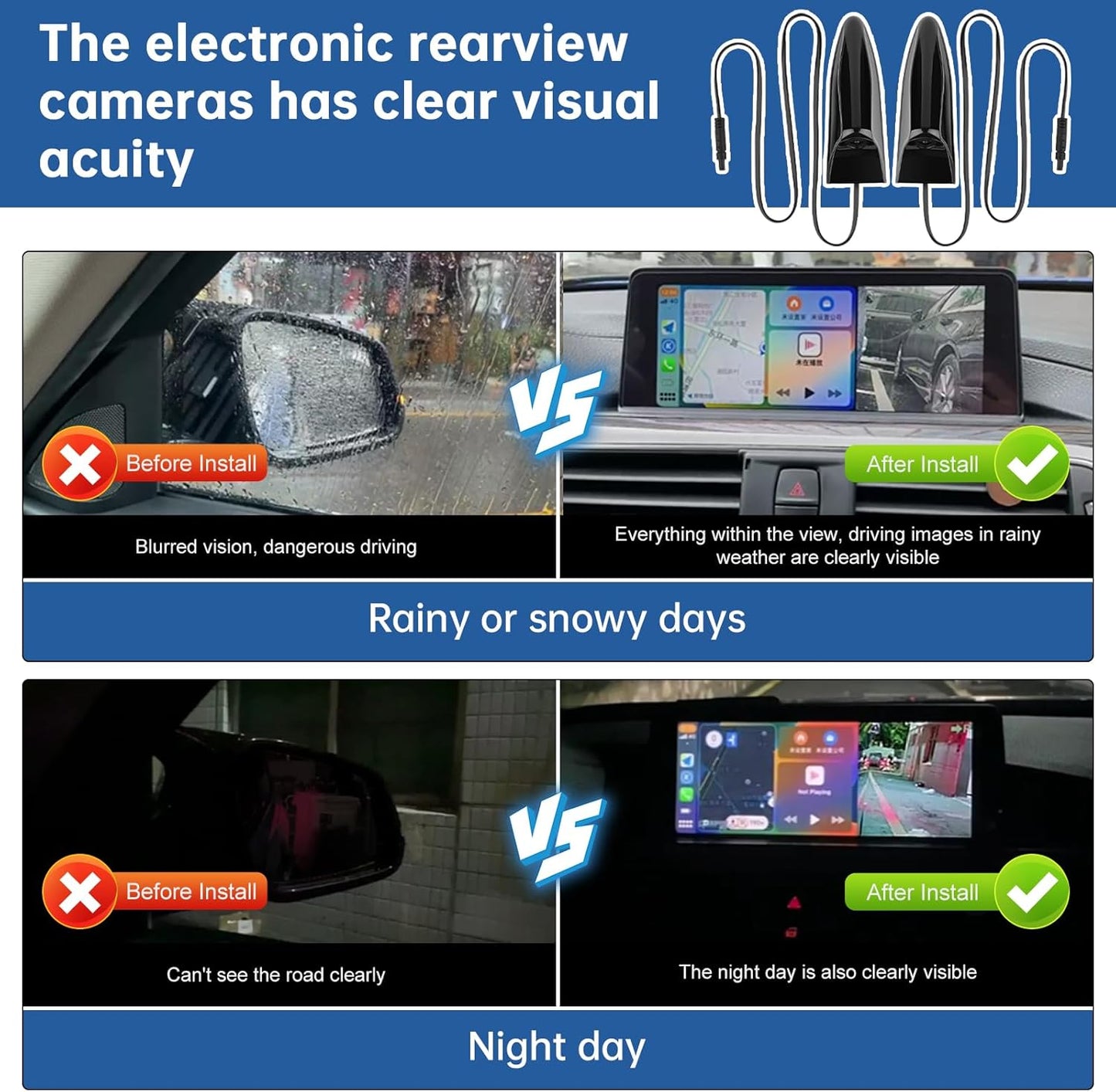 Draadloze CarPlay Android Auto Interface – BMW Multimedia Adapter – Auto Infotainment Module – NBT Systeem Upgrade – Met Elektronische Achteruitrijcamera’s – MirrorLink en Navigatie Ondersteuning