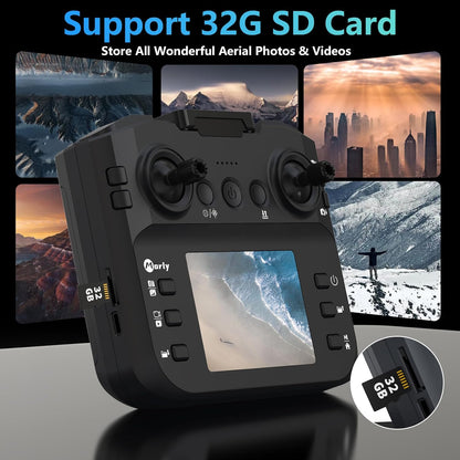 M18LCD RC Quadcopter met 1080P Camera 45° Verstelbare Lens Borstelloze Motor Eenknops Start/Landing FPV Opvouwbaar voor Volwassenen