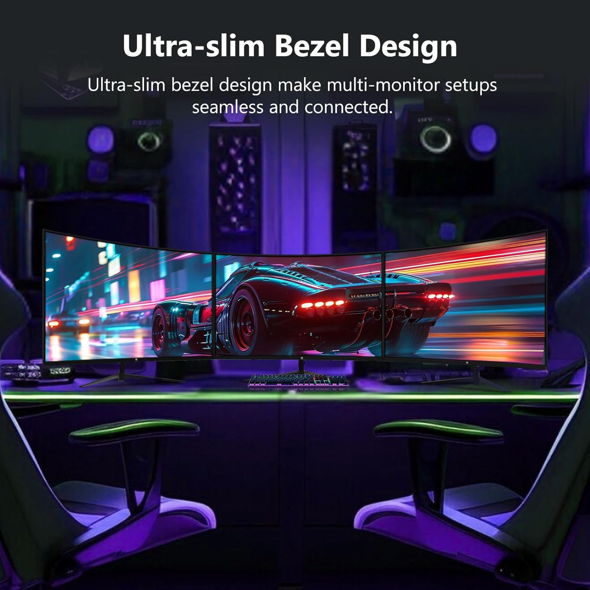 Z-Edge Gaming Monitor 27 inch 200 Hz, 1 ms, FreeSync, Screen FHD 1080P with DP Cable, 350cd/m², 1500R VA Frameless, HDMI2.0 & DP1.4, VESA, sRGB 99%, 178° Angle View, Adjustable Tilt