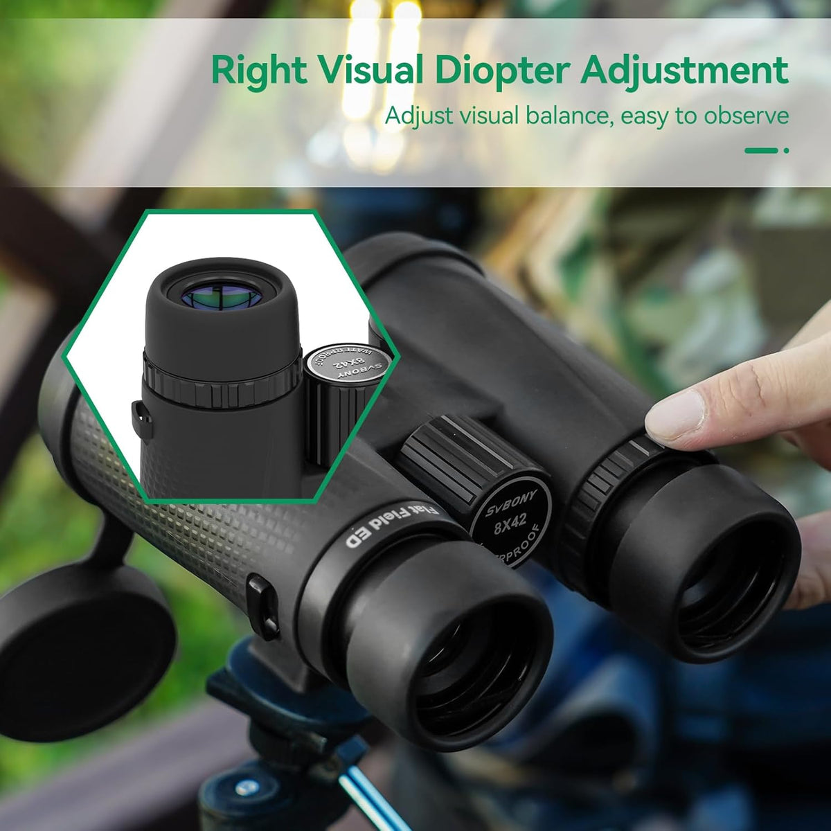 Svbony SA205 Binoculars for Adults,8X42 ED Glass BAK4 Prism FMC Lens High Power Magnification Binoculars Clear Viewing Area,Carrying Case,Carrying Strapfor Travel Bird Watching Astronomy - QUORE