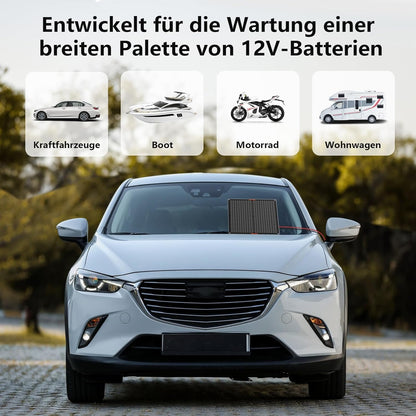 Zonnepaneel 30 W 12 V zonne-auto-acculader draagbare waterdichte zonne-stroom batterijlader & onderhoudsapparaat met Trickle-sigarettenaansteker-stekker & krokodillenklem