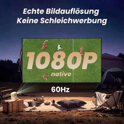 JBL, T2 Draagbare beamer met geluid van JBL, T2, FHD 1080P, native outdoor beamer met 2,5H ingebouwde batterij, autofocus, trapeziumcorrectie, kleine projector, thuisbioscoop, projector voor mobiele