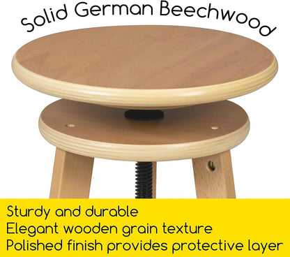 MEEDEN Beboste Tekenkruk met Verstelbare Hoogte, Kunstenaarskruk, Houten Barkruk, Keukenkruk, Kantoorstudiokruk, Perfect voor Kunstenaarsstudio, Thuisgebruik, Keuken, Bars