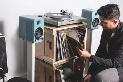 Kanto YU4 Powered Speakers with Bluetooth™ and Phono Preamp - Pair, Gloss Teal
