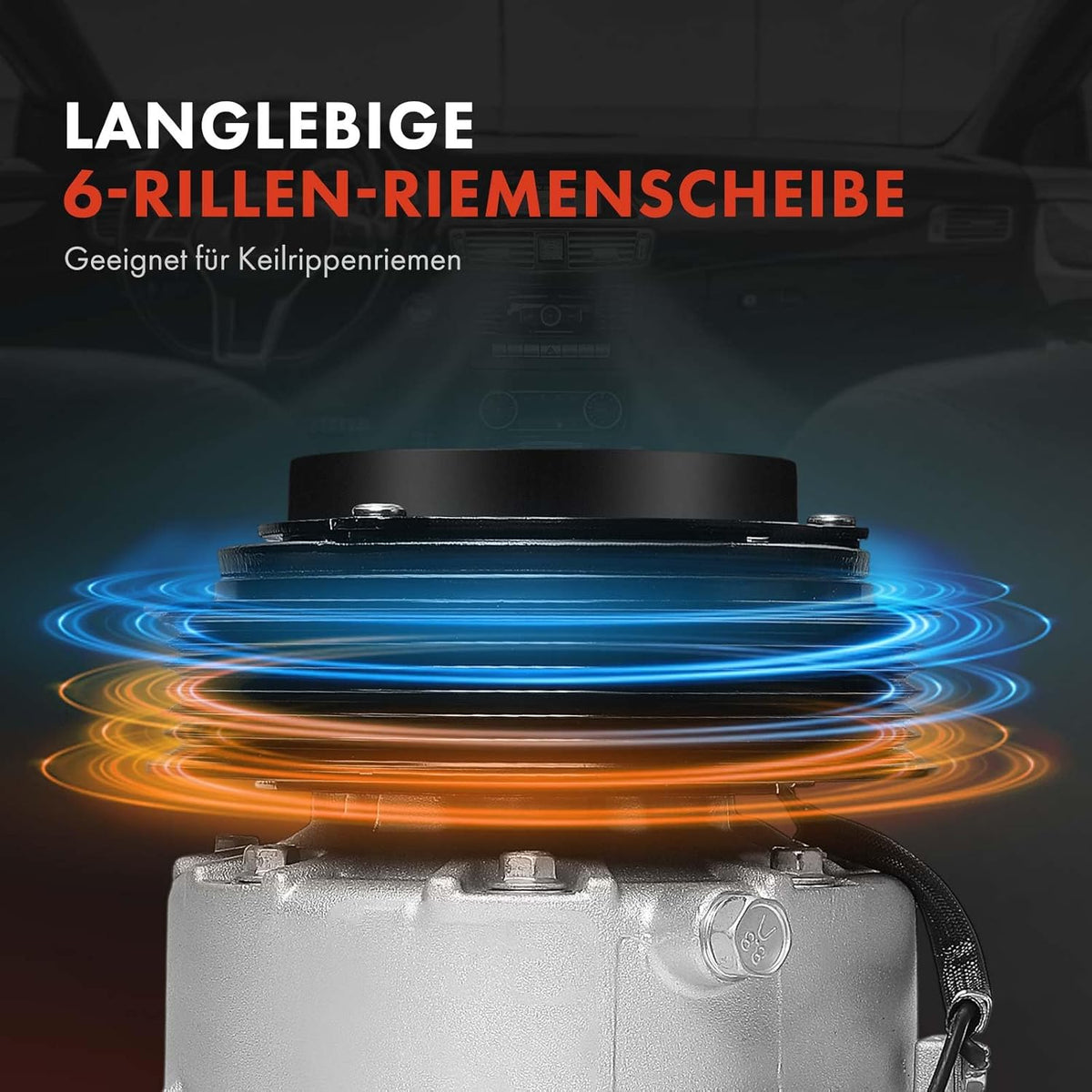 Airconditioning Compressor – Airco Pomp – Klimaatregelaar – Koelcompressor – Auto Compressor – 12V Spanning – 6PK V-Snaar