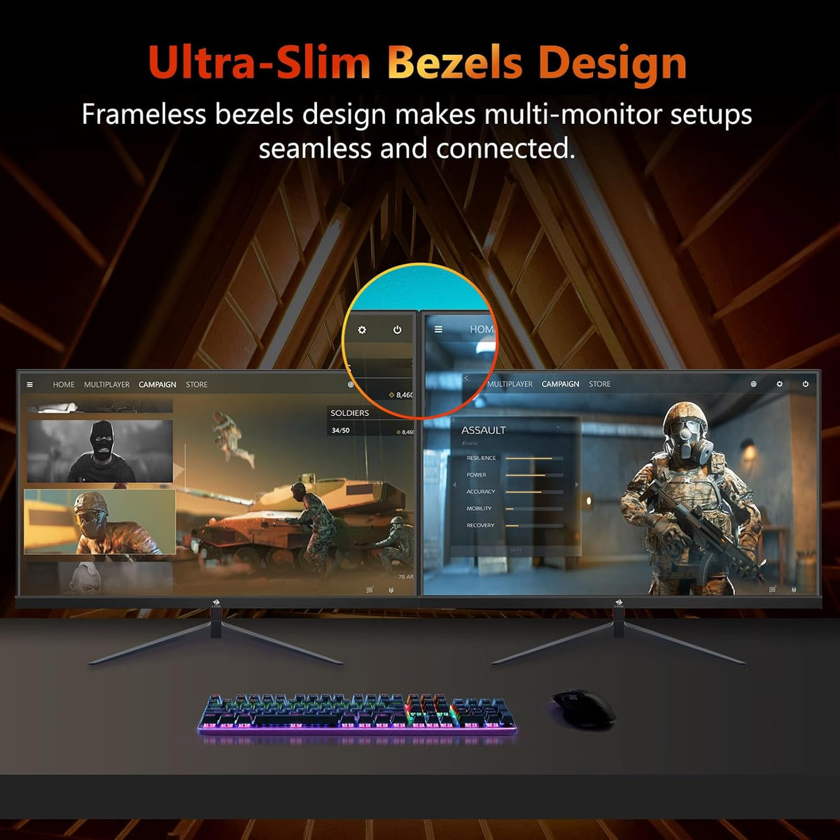 Z-Edge Gaming Monitor 25 inch 240 Hz, 1 ms, FreeSync, Screen FHD 1080P with HDMI Cable, 350 cd/m², VA, HDMI2.0 * 2 & DP1.4, VESA 75 * 75 mm Mountable, sRGB 99%, 178° Viewing Angle, Adjustable Tilt