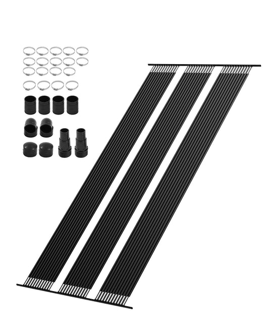 VEVOR Zonnecollector zwembadverwarming, 1235 x 7340 mm, HDPE-zwembadverwarmingssysteem, met complete accessoires, zonnepaneel, verhoogt de watertemperatuur, voor bovengrondse en ondergrondse zwembaden