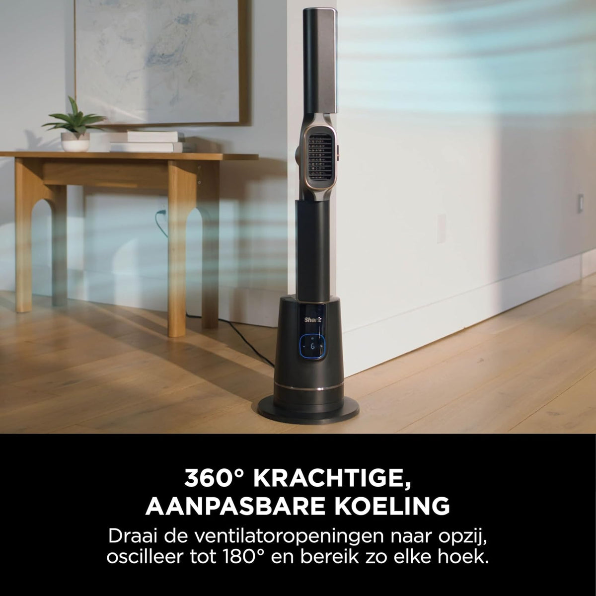 Shark TurboBlade Cool + Heat Fan, dubbele ventilator en verwarmingsventilator, met afstandsbediening, zwart, TH200EU
