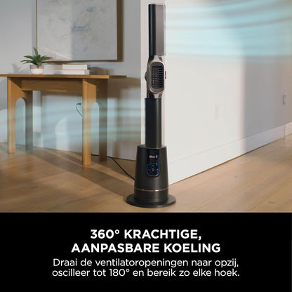 Shark TurboBlade Cool + Heat Fan, dubbele ventilator en verwarmingsventilator, met afstandsbediening, zwart, TH200EU