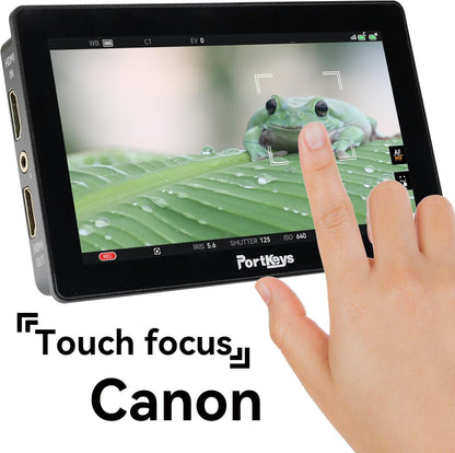 Portkeys LH5P II 5,5 inch Camera Monitor 2000nit 4K HDMI In/Out, Touch-to-Focus Camera Control voor FX3 A7S III, R5 Mark II R6 Mark II, GH6 S5 II, Z8 Z9, DSLR Field Monitor