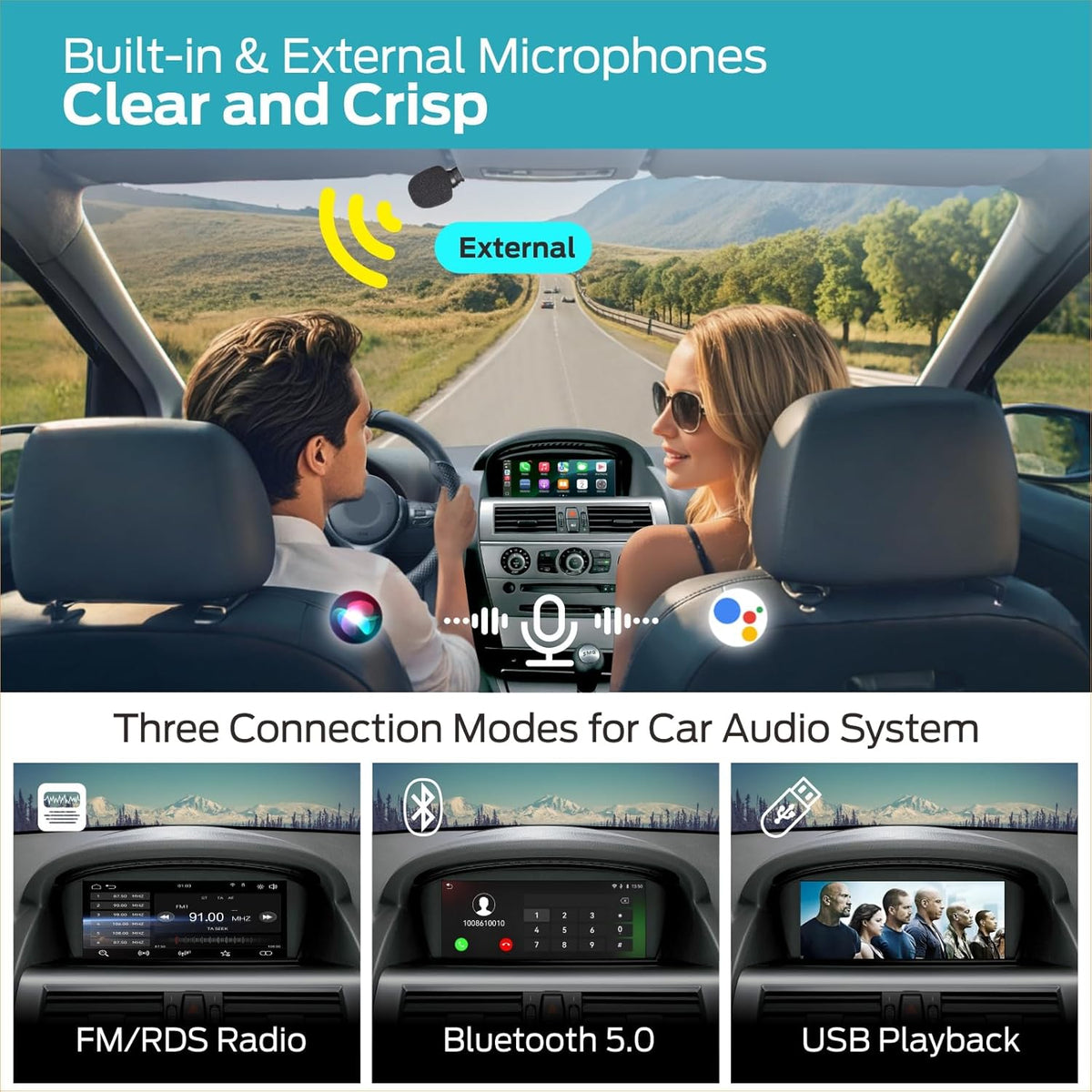 Linux-autoradio met IPS-scherm touchscreen voor BMW CCC-systeem (2003-2009): 3-serie E90/E91/E92/E93, 5-serie E60/E61, 6-serie E63/E64, Wireless CarPlay/Android Auto, AM/FM RDS-radio, DSP, Bluetooth