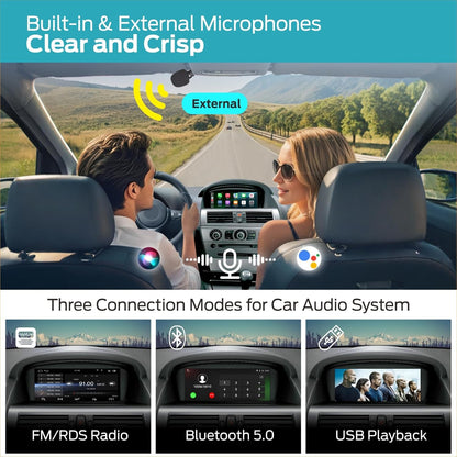Linux-autoradio met IPS-scherm touchscreen voor BMW CCC-systeem (2003-2009): 3-serie E90/E91/E92/E93, 5-serie E60/E61, 6-serie E63/E64, Wireless CarPlay/Android Auto, AM/FM RDS-radio, DSP, Bluetooth