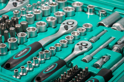Dopsleutelset – Moersleutelset – Ratelsleutelset – Dopset – Bitschroevendraaier Set – 171 Delig – Chroom-Vanadium Staal – Verwisselbare Dopsleutels met Ratel