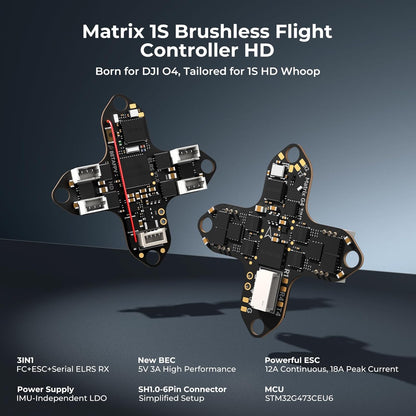 BETAFPV Meteor75 Pro Brushless Whoop Quadcopter met Matrix 1S 3IN1 HD FC, 1102 22000KV motor, 45 mm, 3-blad-prop, compatibel met O4 Air Unit voor FPV-filmmakers, liefhebbers, Flight Indoor Outdoor -