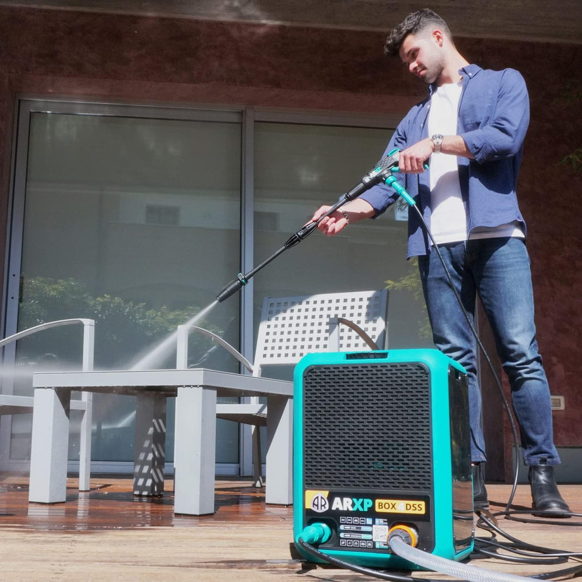 Hogedrukreiniger – Krachtige Waterreiniger – Schoonmaakspuit – Drukspuit – Compacte Hogedrukspuit – 2500 Watt Motor – 2 Gebruiksmodes Dual Speed System