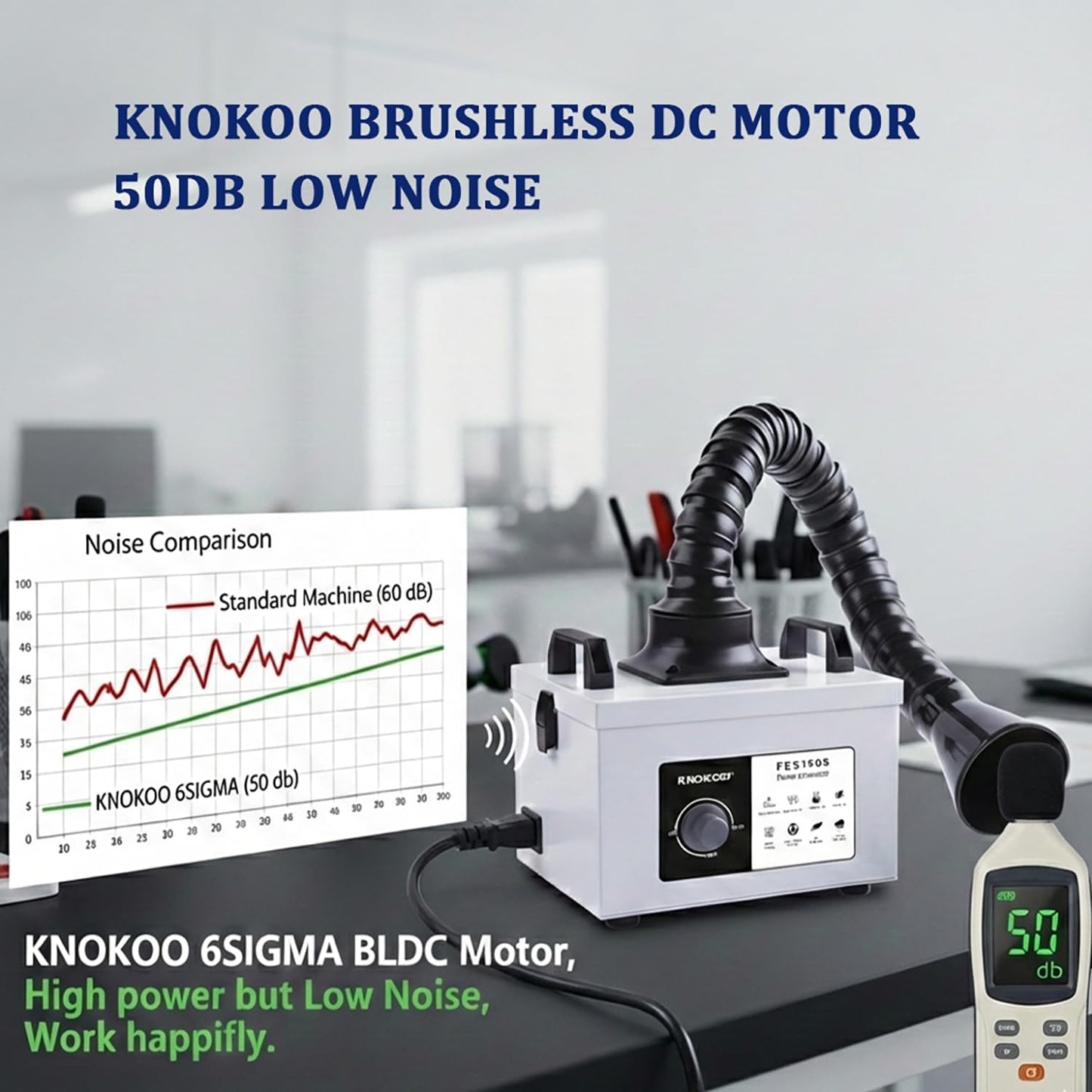 100W Laser Gelast Rook extractor, FES150S Sterke Zuigkracht 200m ³ / h Tertiaire Filters, Lassen 5-25 Rook Purifier 10W, Laser Gesneden en Telefonische Onderhoud Lassen Filter