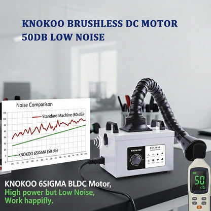 100W Laser Gelast Rook extractor, FES150S Sterke Zuigkracht 200m ³ / h Tertiaire Filters, Lassen 5-25 Rook Purifier 10W, Laser Gesneden en Telefonische Onderhoud Lassen Filter