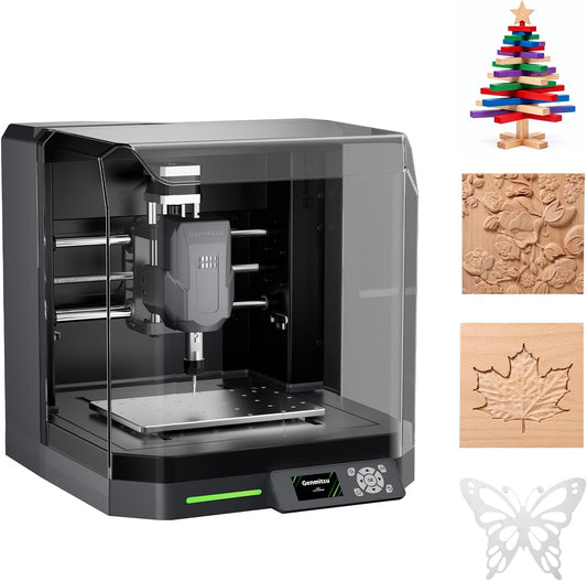 Genmitsu Cubiko CNC-freesmachine, gereedschapskalibratie met één druk op de knop, slimme hoogtekaartmeting voor PCB-frezen, geschikt voor zacht metaal, hout, acryl, MDF, wifi- en app-ondersteuning
