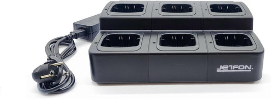 Multi-oplader – Multi-charger – Oplaadstation – Batterijlader – Walkietalkie lader – Laadt 6 apparaten tegelijk – Automatische laadbesturing