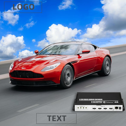 HDMI 4-kanaals 4K H.265 264 MJPEG video-encoder met display, maximaal 16 uitgangen, extra audio HTTP RTSP RTMP RTMPS SRT UDP RTP video-encoder voor Facebook YouTube Twitch