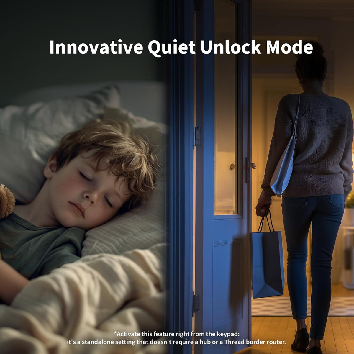 Aqara Smart Lock U200 (Includes Fingerprint Keyboard), Matter over Thread, Smart Door Lock with Apple Home Key and Rechargeable Battery, Supports Homekit, Google Home, Alexa and SmartThings, Black - QUORE