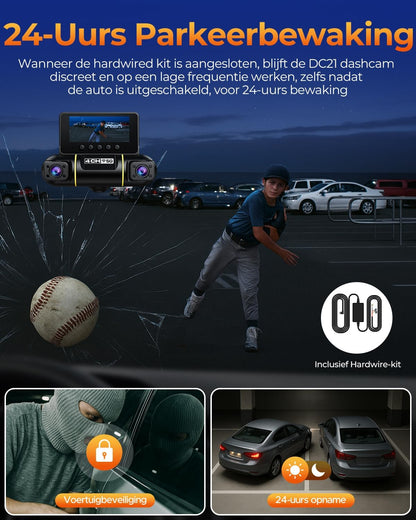 4-Kanaals Dashcam Auto – Autocamera – Auto Camera – Camera Auto – 360° Dashcam – 1080P Opname – WiFi & App-bediening