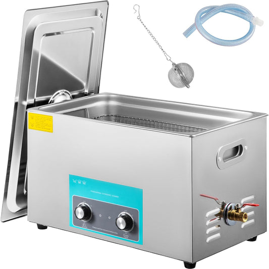 VEVOR 22 l ultrasone reiniger, 304 roestvrij staal, professionele draaiknopbediening, ultrasone reiniger met verwarmingstimer voor sieraden, horloges, brillen, printplaten, kleine onderdelen,
