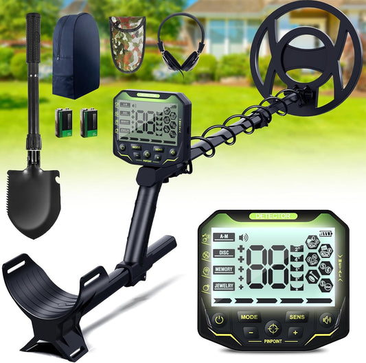 Metaaldetector Voor Volwassenen – Pinpointer – Metaalzoeker – Metaaldetectorset – Zoekdetector – 11 Inch IP68 Waterdichte Zoekspoel – 5 Zoekmodi