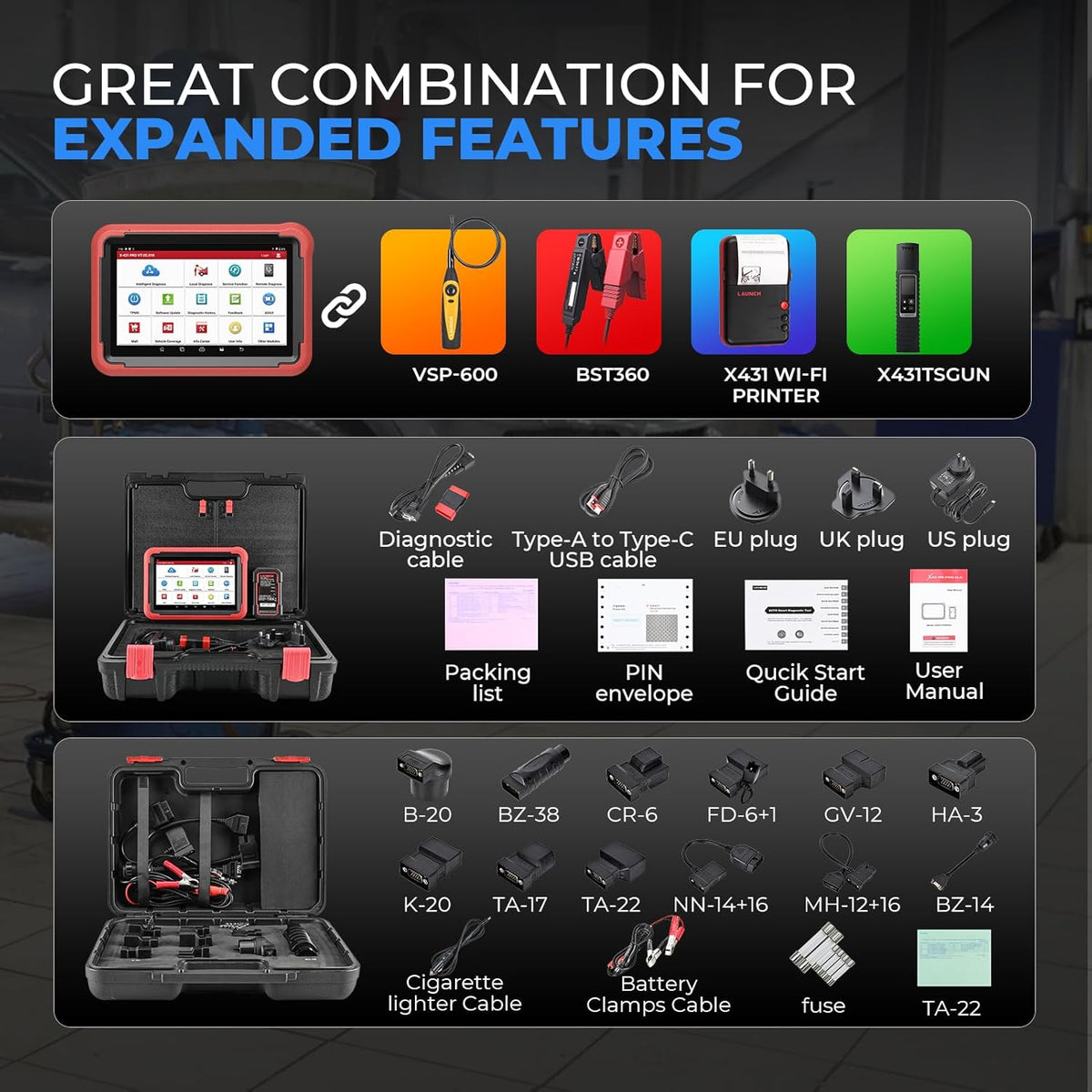 LAUNCH Start X431 PROS V -auto van het diagnostische apparaat van het compleet Level OE -systeem, bidirectionele controle, immobiele service, sleutelprogrammering, ECU -codering