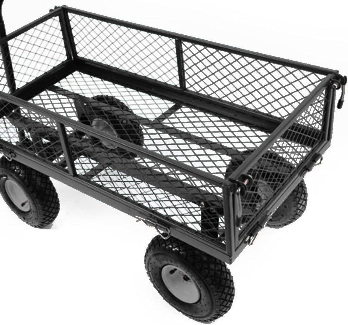 Handwagen met inklapbare zijwanden, max. draaglast 300 kg, bagagedrager voor de tuin.