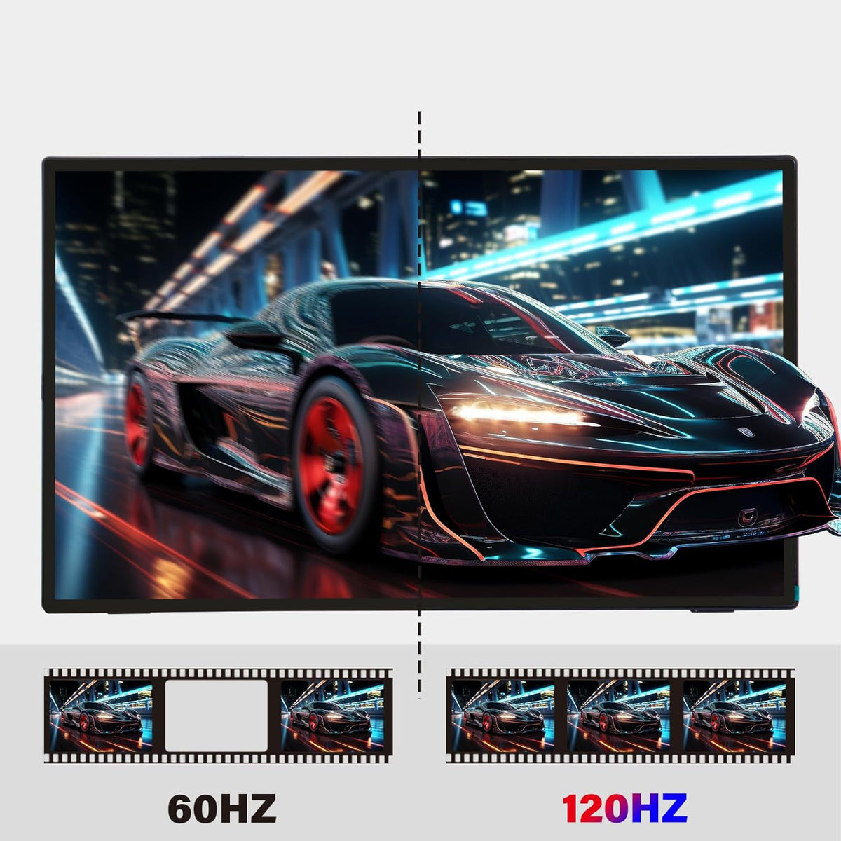 GeeekPi 18,5 inch draagbare monitor, 1920 x 1080 IPS touchscreen, 120 Hz, 1080p touch-display met HDMI USB-C, ingebouwde luidsprekers, standaard VESA voor Xbox PS4/5, laptop, Mac, PC