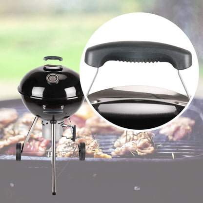 Amig - Fireplus Draagbare Houtskoolbarbecue - Ronde barbecue met deksel en wielen - Met ventilatiesysteem en aslade - Stalen grillrooster Ø53,5 cm - Afmetingen: 68,4 x 64 x 100 cm
