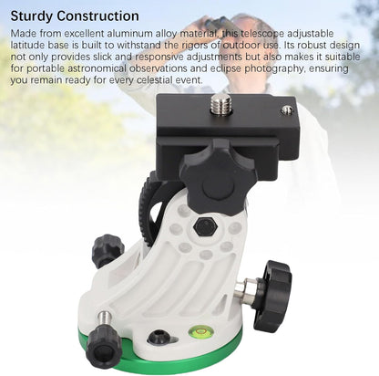 Bediffer Equatoriale Telescoophouder Vervanging Stevige Aluminium Houder voor Sky Watcher-telescopen, Verstelbare Hoek van 90° voor Astrofotografen en Astronomieliefhebbers, 3/8 Inch
