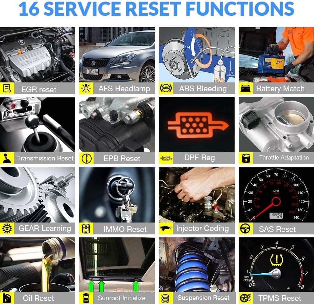 thinkcar Thinkdiag Obd2-diagnoseapparaat, automotive foutcode-uitlezer voor volledige systemen, Obd2 Bluetooth-adapter met 16 reset-services, actieve test, ECU-codering, iOS- en Android-app.