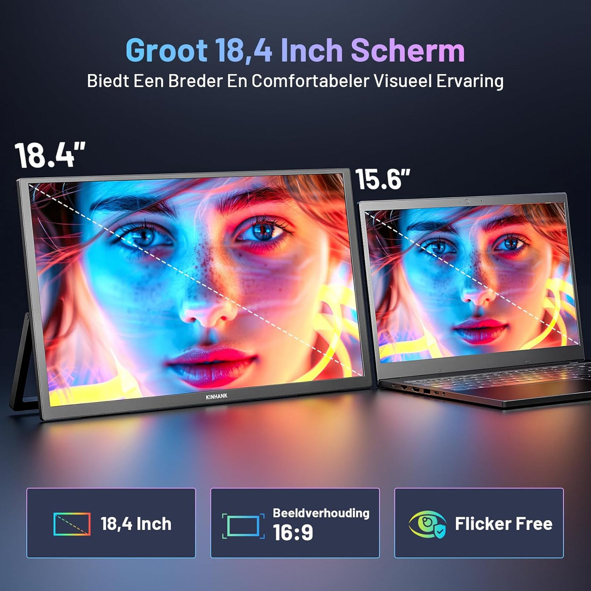 <font dir="auto" style="vertical-align: inherit;"><font dir="auto" style="vertical-align: inherit;">        Portable Monitor 4K 18.4 Inch Portable Monitor with Google TV OS, UHD 3840 * 2160, HDR, 85% NTFC, IPS Portable Screen for Mac Laptop PC Xbo PS5 Pho